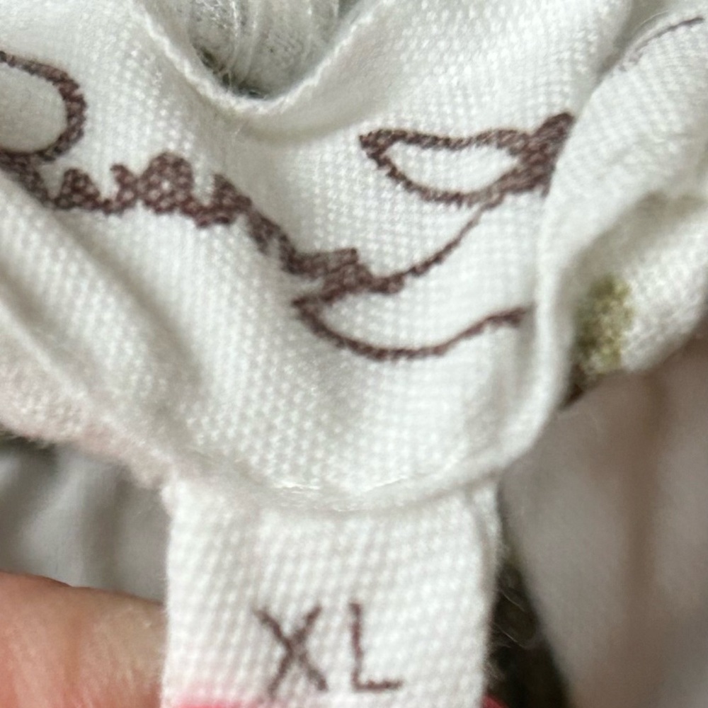 Panama Jack Cropped Cream and Green Tropical Patterned Pants - Picture 8 of 10